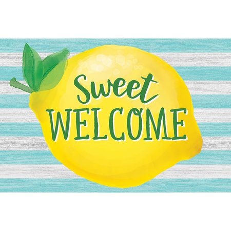 TEACHER CREATED RESOURCES Lemon Zest Sweet Welcome Postcards, PK180 TCR8496